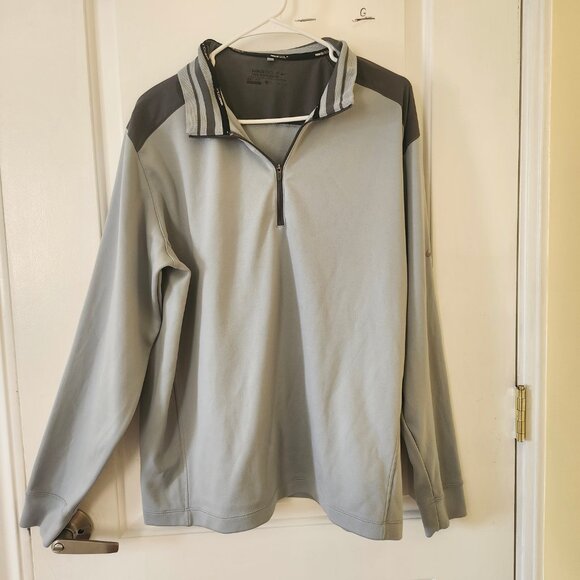 Nike Golf Pullover Tour Performance Mens XL Gray Color block Quarter Zip Sweater - Picture 8 of 9
